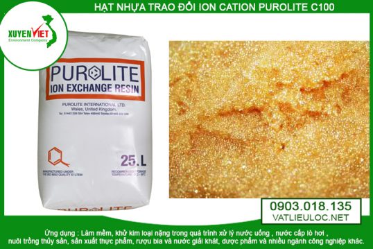 Hạt nhựa Cation Purolite - Vật Liệu Lọc Nước Xuyên Việt - Công Ty TNHH Môi Trường Xuyên Việt